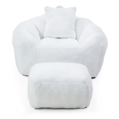 Giant Bean Bag Chair Withfootstool