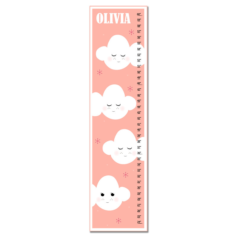 Tableau de croissance personnalisé Sweet Sleepy Clouds, Oui