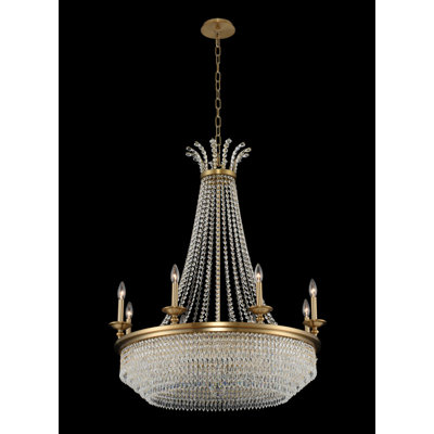 Tavo 12 LT Winter Brass/Clear Chandelier Allegri