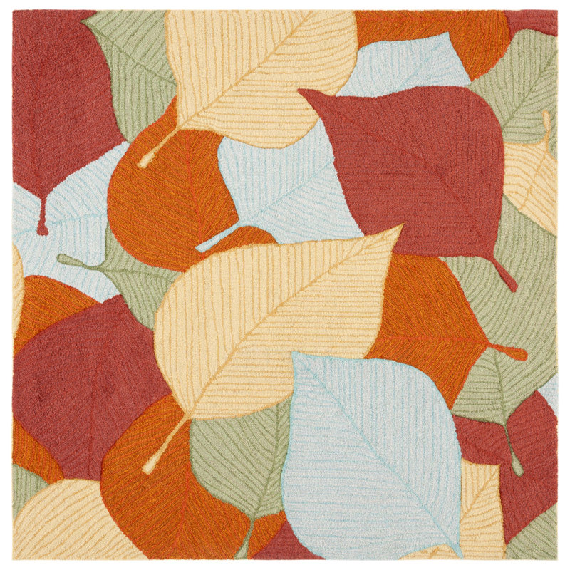 Tapis en polyester touffeté à la main Wabbaseka, Carré 6 pi