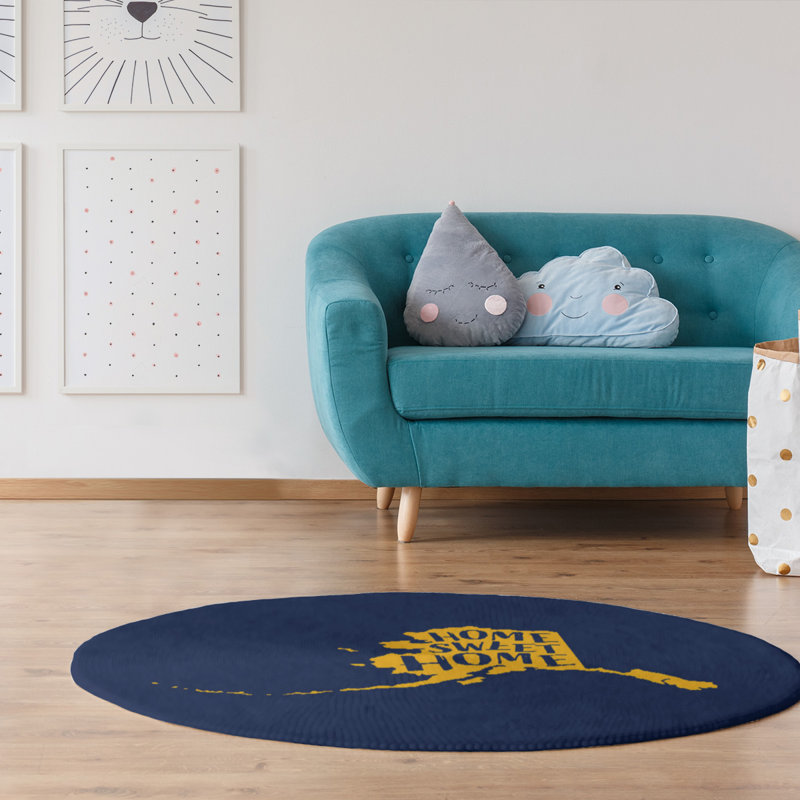 Chenille Indoor Rug, Round 5'