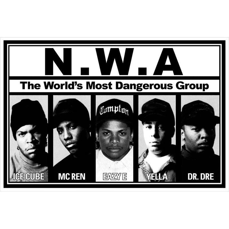N.W.A.-reproduction de photo sans cadre sur papier