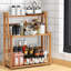 Freestanding Bamboo Spice Rack with Adjustable Racks