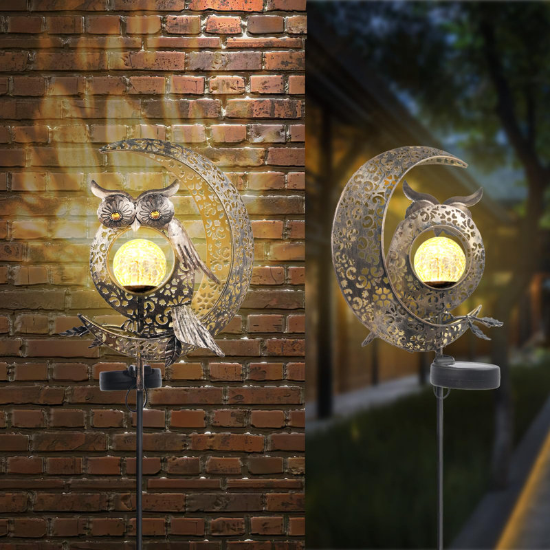 Weather-Resistant Outdoor Solar LED Owl Garden Lights
