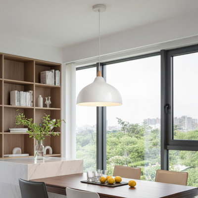 1 - Light Natural Dome Pendant