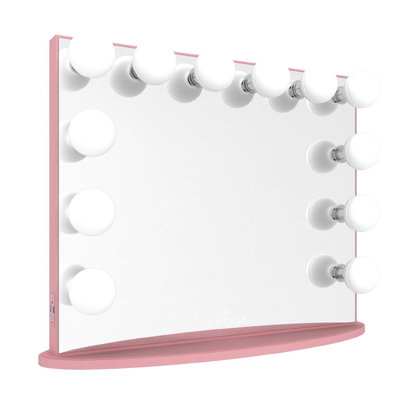 Hollywood Glow Plus Vanity Mirror with 12 Clear LED Lights Dressing Makeup Mirror with Dimmer Switch