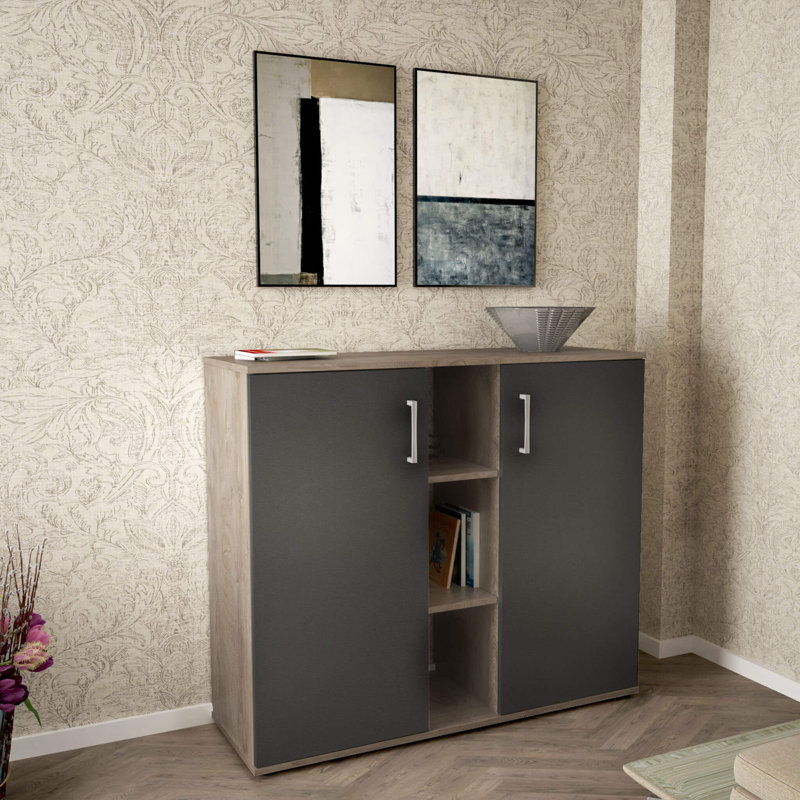 Kieasha 101.5cm Sideboard, Anthracite/Brown