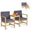 Richelieu 2 - Person Acacia Wood Patio Dining Set with Rectangular Table