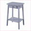 Table basse en panneau de fibres à densité moyenne gris Rangement
