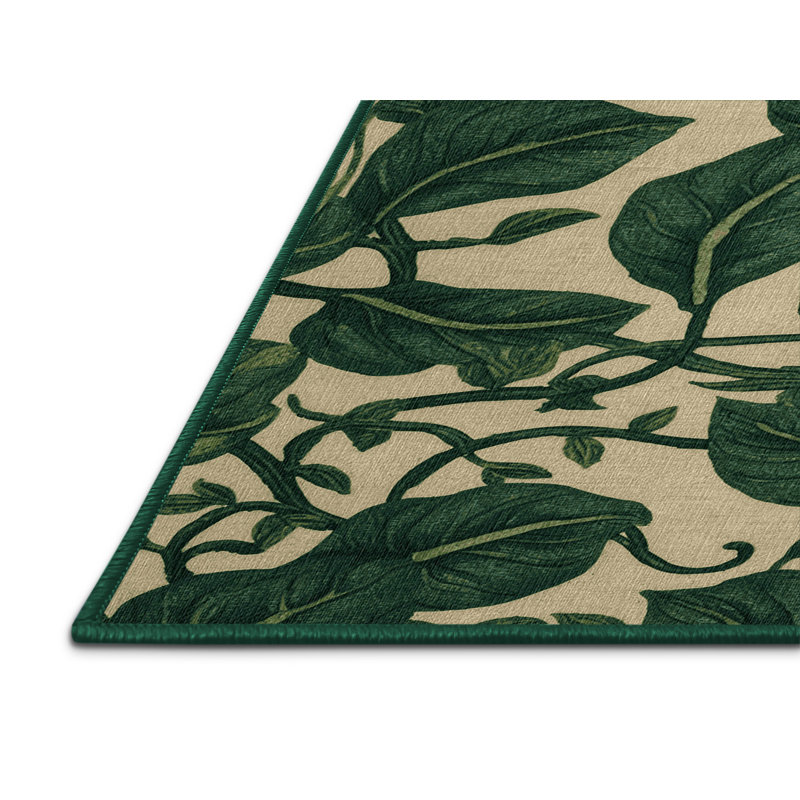  Tapis lavable épinards, Carré 8 pi