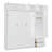 Queen Size Wall Murphy Bed With Top Cabinet,Shelves  And  Wardrobe, Space Saving Foldable Bed,White