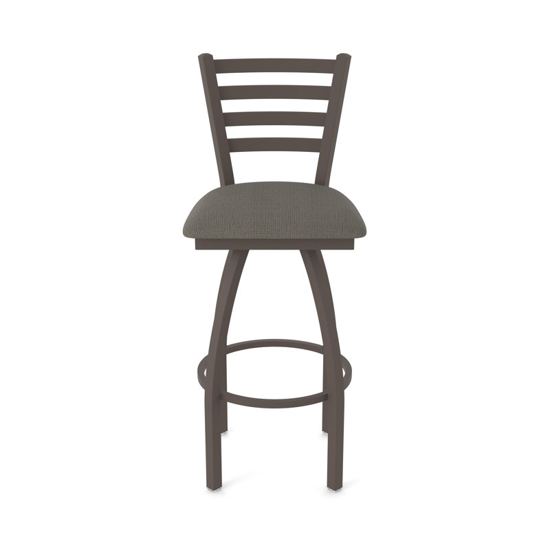 Jackie Swivel Stool, Bronze, Bar Stool (30" Seat Height), Fabric-Graph Chalice