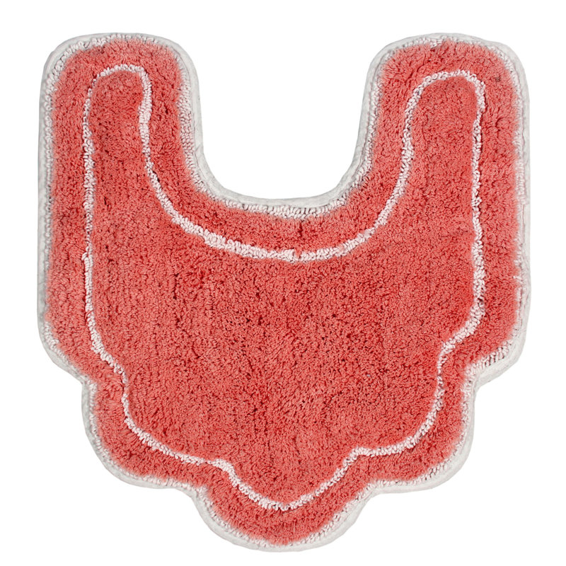 Tapis pour salle de bain Dobrinka, Corail, 20 po x 20 po (contour)