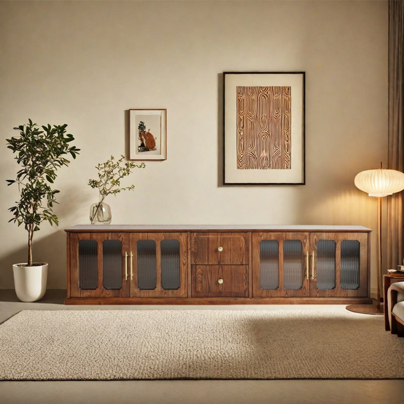 Nouveau meuble télé rétro de style chinois, 78.74"