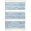 Ellington Machine Printed Polyester Striped Area Rug in Blue/White-231805166