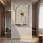 Art mural moderne en grès rose moderne avec lumières à DEL - décor de vestibule et de vestibule-149856848-149856850