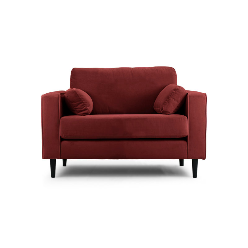 Millerville 2 Seater Velvet Sofa, Burgundy
