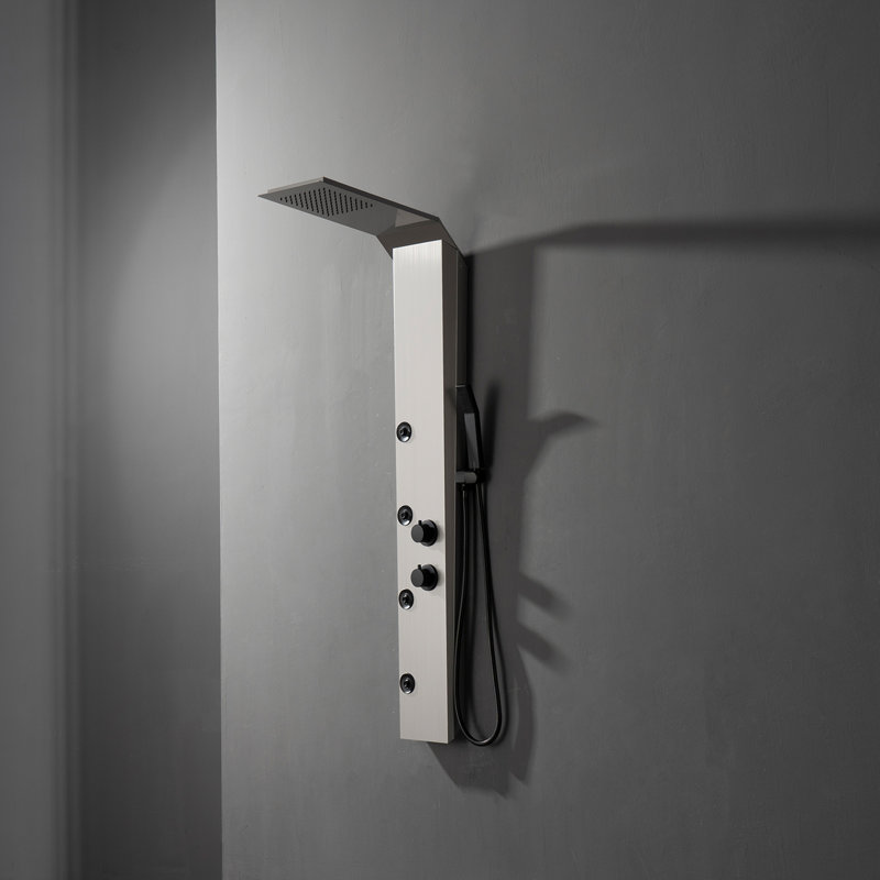 54,33 Panneau de douche avec, Nickel noir