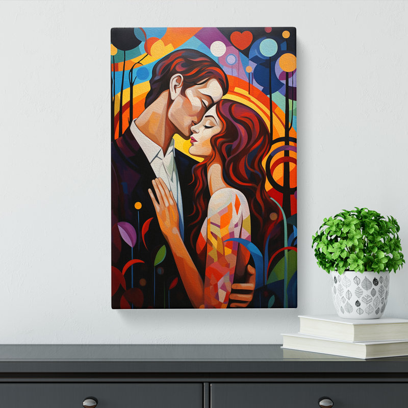 Lovers Modern No.2 - Wrapped Canvas Print, 76cm H x 50cm W x 3cm D