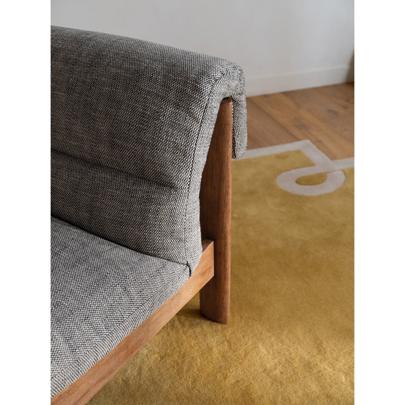 Pierce Accent Slipper Chair, Ash Mélange Basketweave