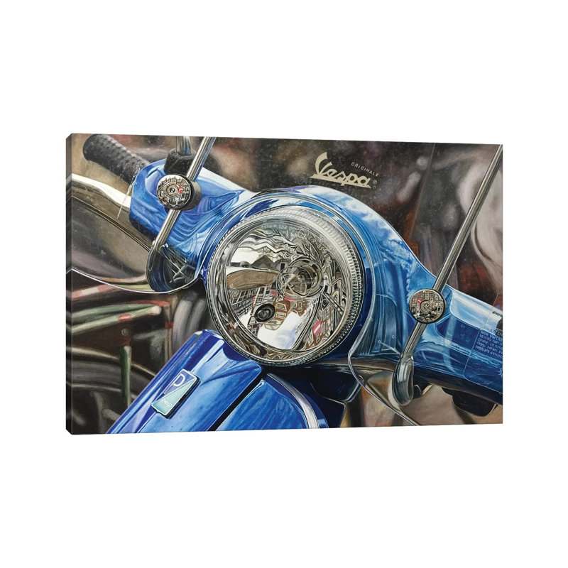 Vespa by J.Bello Studio - Wrapped Canvas Print, 66.04 cm H x 45.72 cm W x 1.91 cm D