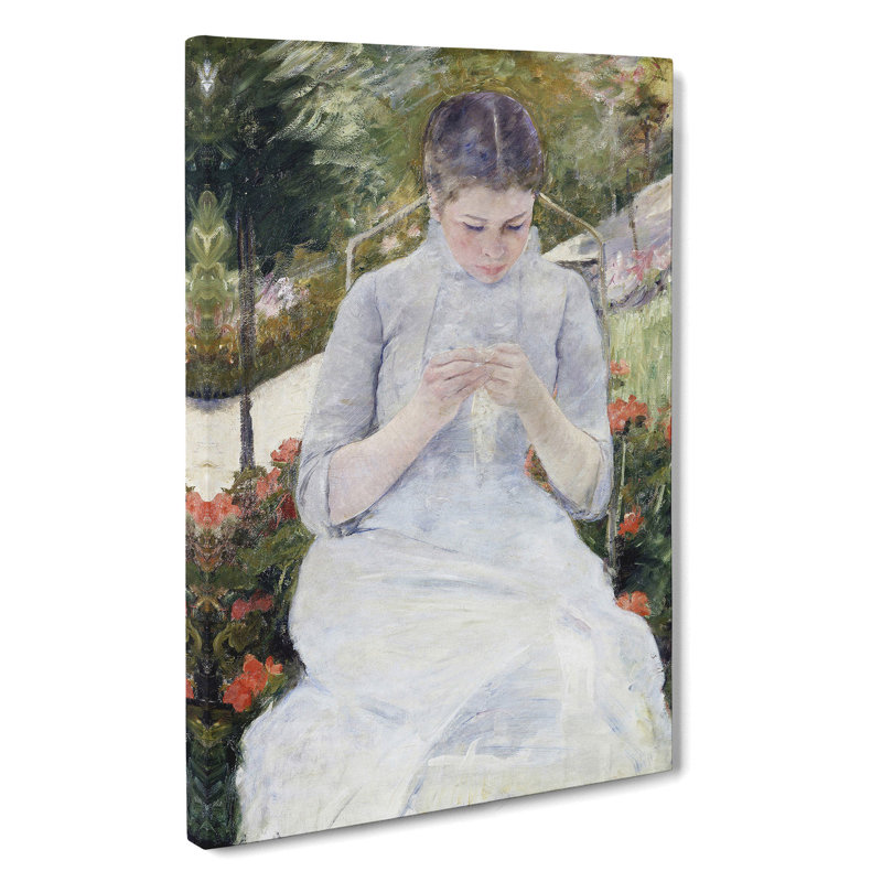Girl In The Garden by Mary Cassatt - Wrapped Canvas, 50cm H x 35cm W x 3cm D