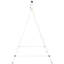 Support pour cadre de jardin arrière, capacité de 528 lb, métal blanc pour pelouse de patio