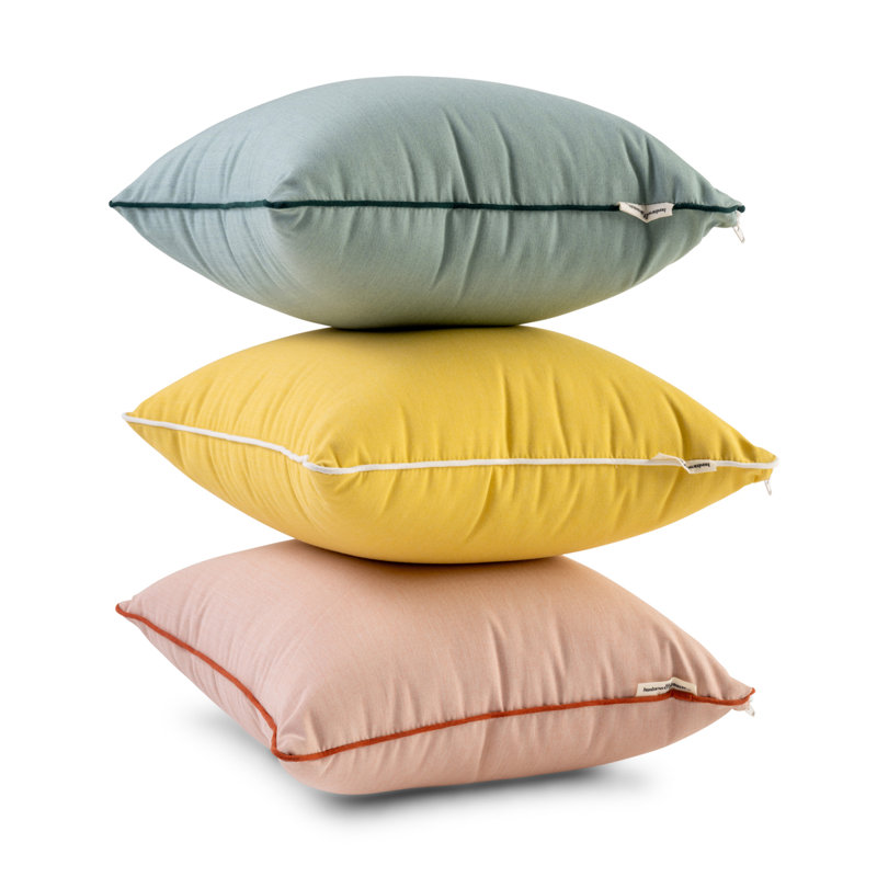 Rivie Square Indoor/Outdoor Pillow Cover & Insert - Thumbnail 2