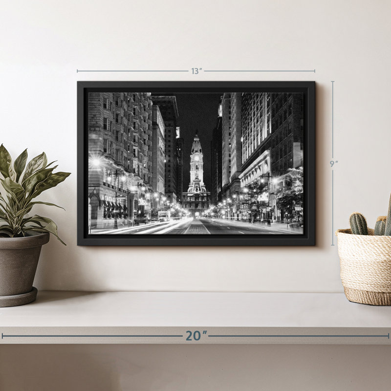 City Hall Philadelphia BW, reproduction sur toile, H 9 po x l 13 po