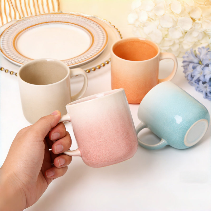 Ensemble de 4 tasses à café 14 oz en grès ALOFMO