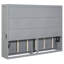 Lit double mural gris, confortable et peu encombrant