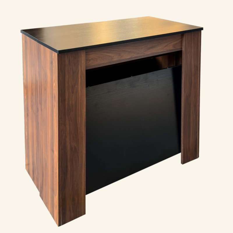 Multifunctional extendable console table, Black / Walnut