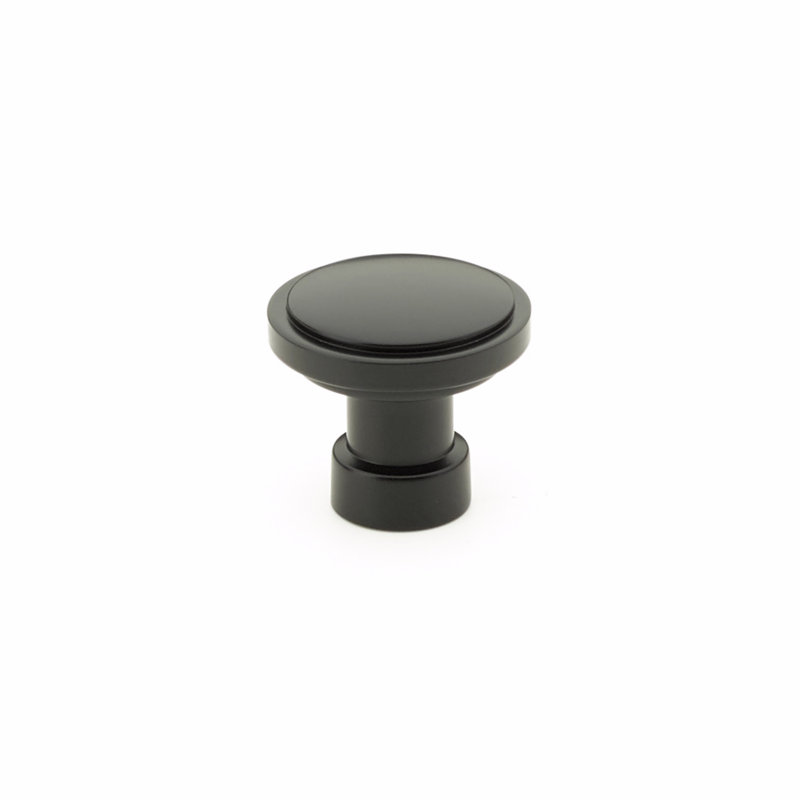 Emtek Haydon Cabinet Knob, Flat Black, 1.25'' Knob Diameter