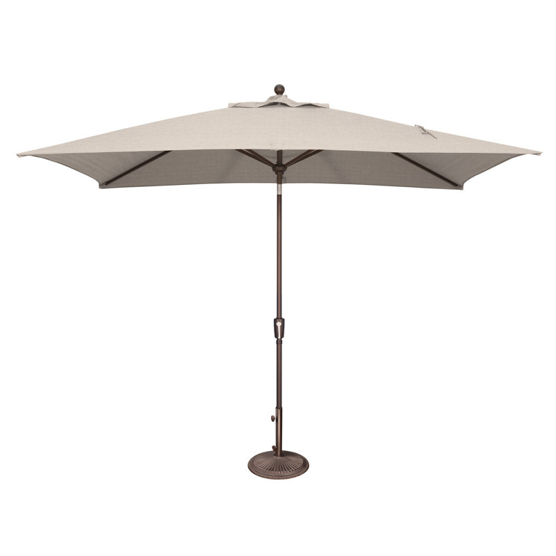 Parasol de marché rectangulaire 10 pi x 6,5 pi Launceston, Bronze, Sunbrella / lin