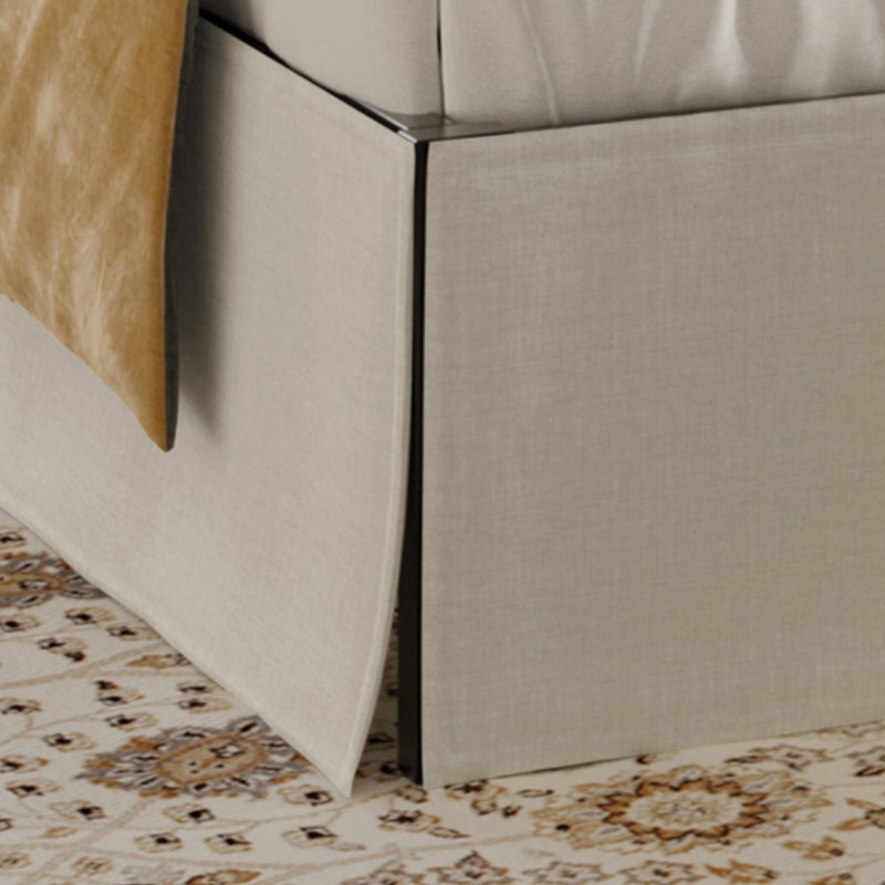 Lit rembourré avec banc de rangement Forbish, Gris anthracite, Simple