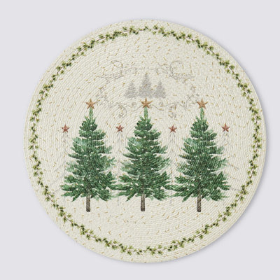  Trees Set of 4 Round Placemats