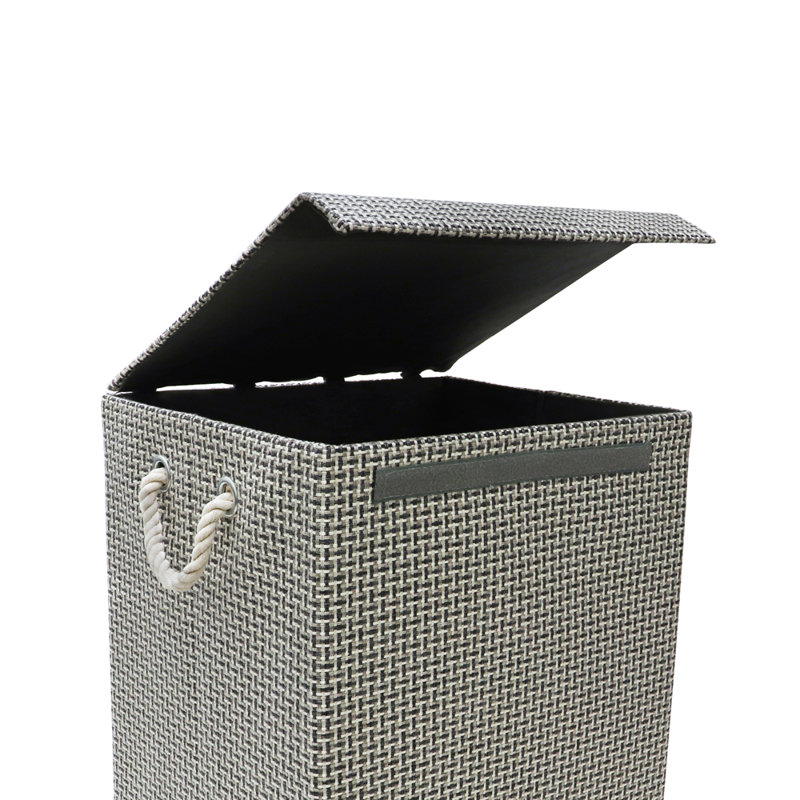 JVL Fabric Decorative Basket, Grey