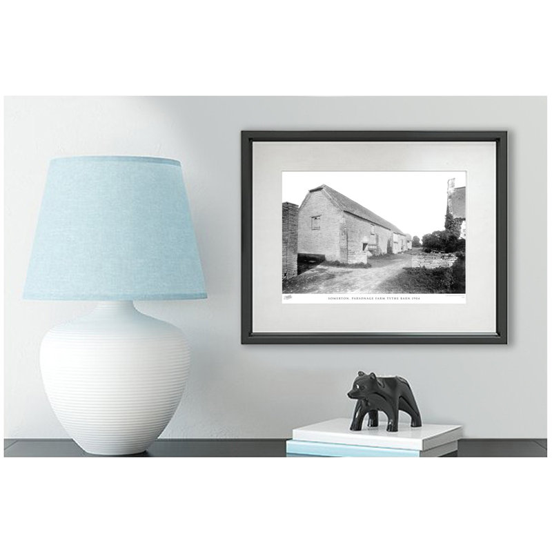 Somerton, Parsonage Farm Tythe Barn 1904 - Single Picture Frame Print, 28cm H x 36cm W x 2.3cm D