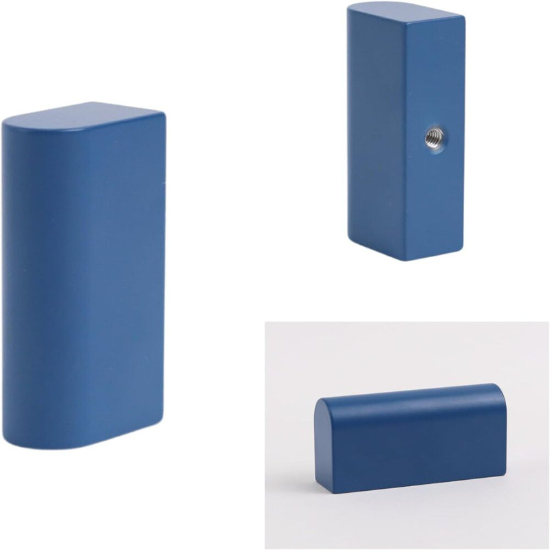 2" Length Geometric Knob, Polo (Navy Blue)
