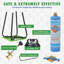 Flame King Eco-Friendly Refillable 1LB Empty Propane Cylinder Tank with Refill Kit - Blue