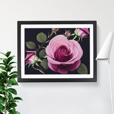 Cute Rose Flowers - Single Picture Frame Print