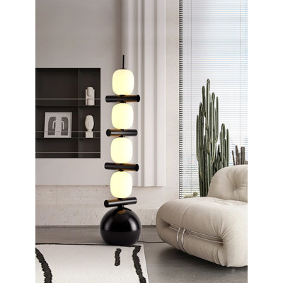 Lampe sur pied en fer et PE moderne et minimaliste moderne