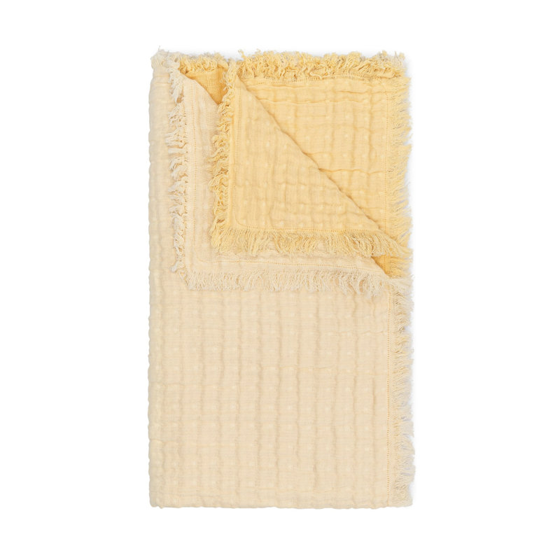 Blush Ombre Muslin Blanket, Yellow