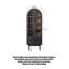 French Vintage Arched Solid Fir Wood Display Cabinet with Drawers