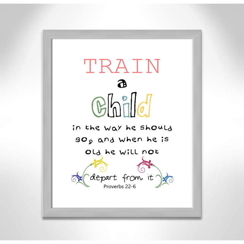 «Train a Chile Train a Child», impression sur papier, H 24,5 po x l 20,5 po x P 0,6 po, Encadré plat argent