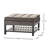 Brown Square With Practical Storage And Bottom Rack - Leather Pu