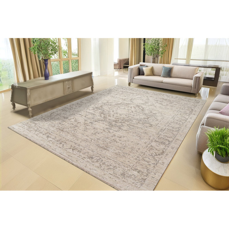 Hilburn 16657-919 LT GREY/GREY, Rectangle 7'10" x 10'6"