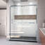 DreamLine Encore P 32 po x l 60 po x H 78 3/4 po Porte de douche semi-encadrée en bronze huilé avec base de douche blanche à drain à droite-29346422-29346427-132254061