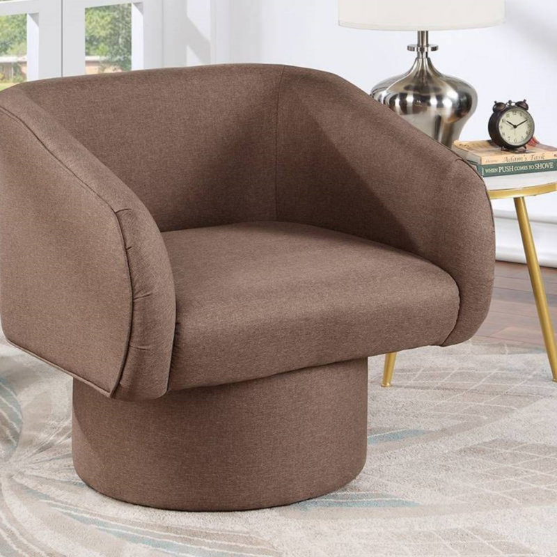 Chaise d'appoint rembourrée Classic, Café clair