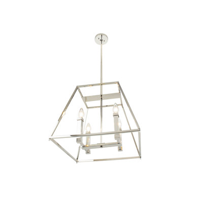Lustre rectangulaire lanterne 4 lumières Jeffry